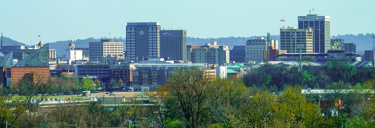 Chattanooga skyline along the Tennessee River