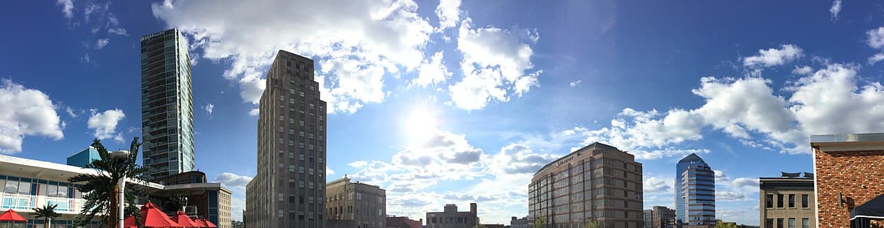 Skyline panorama of Durham, North Carolina